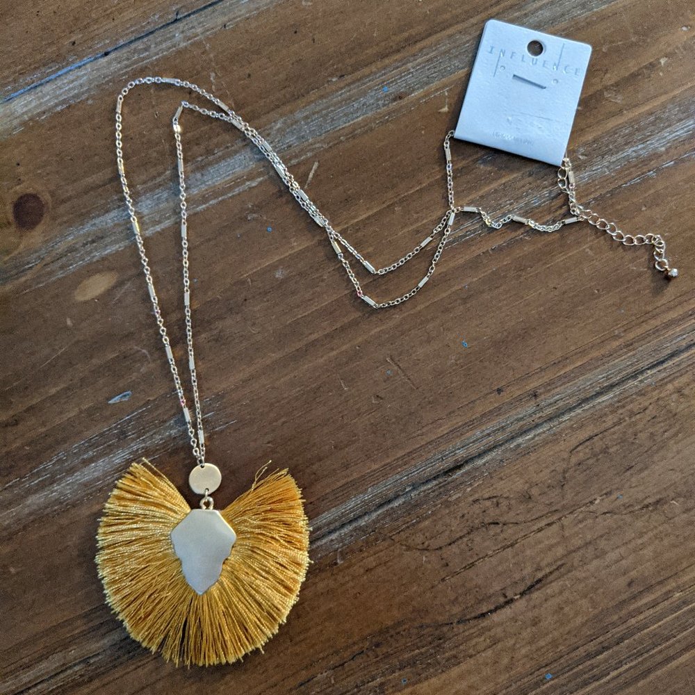 Bohemian Gold Tassel Necklace